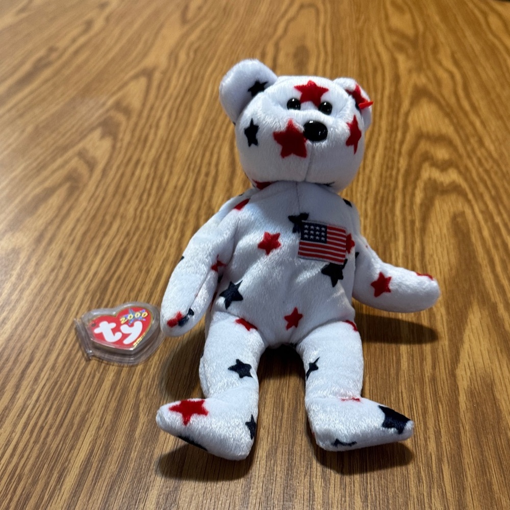 Ty Stars and Stripes Bear - Red, White, and Blue
